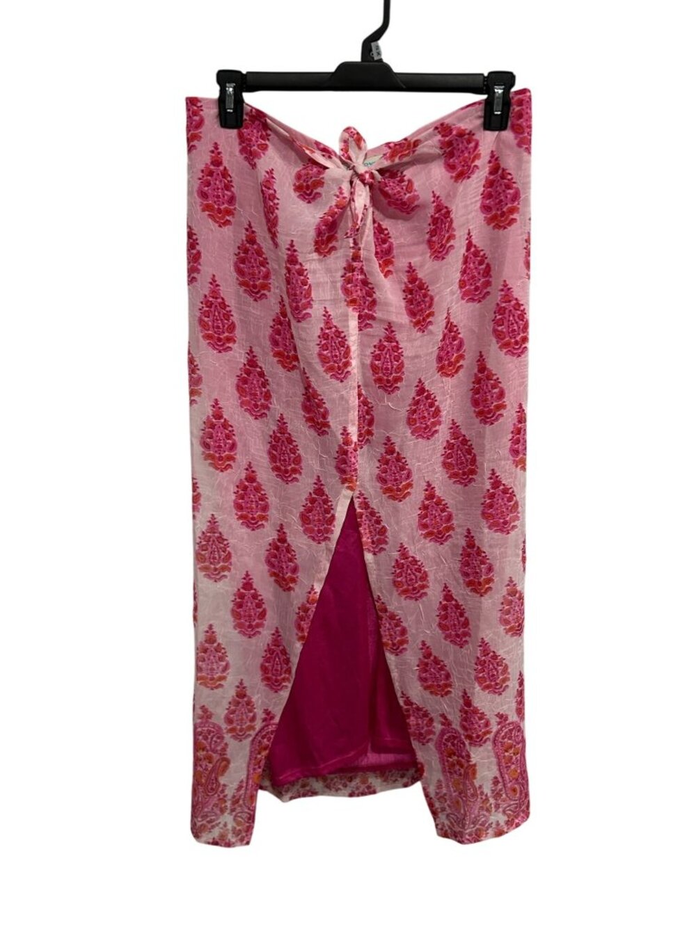 NC Love Danielle Dahan Floral Sarong Skirt Pink Sz Large Polyester Beach Wrap